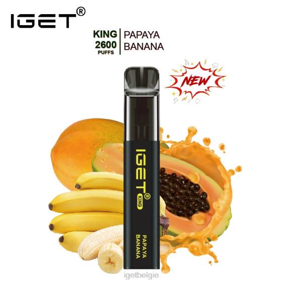 IGET Vape Online koning - 2600 trekjes 806F573 papaja-bananenijs