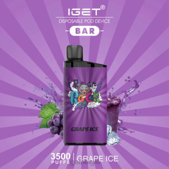 IGET Vape Online bar - 3500 trekjes 806F453 druiven ijs
