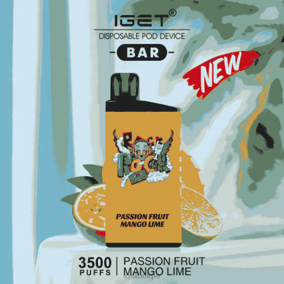 IGET Legend Online bar - 3500 trekjes 806F616 passievrucht-mango-limoen