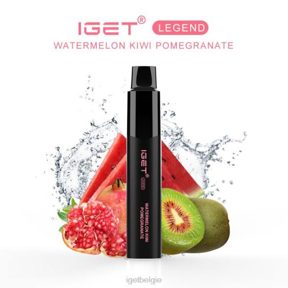 IGET Vape Online legende - 4000 trekjes 806F658 watermeloen kiwi granaatappel