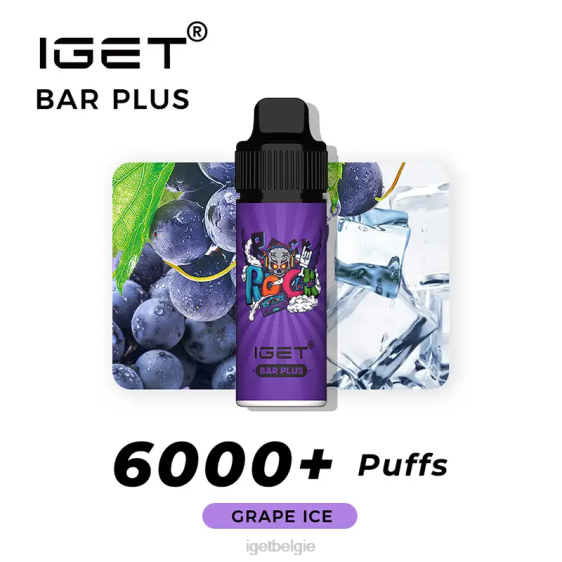 IGET Vape Online Buy bar plus 6000 trekjes 806F231 druiven ijs