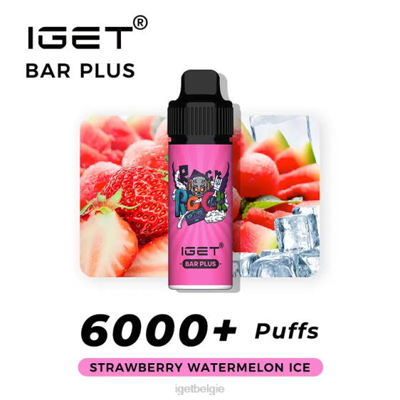 IGET Eshop bar plus 6000 trekjes 806F242 aardbei watermeloen ijs
