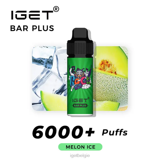 IGET Vape Quality bar plus 6000 trekjes 806F250 meloen ijs