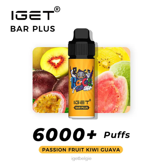 IGET Vape Online Buy bar plus 6000 trekjes 806F251 passievrucht-kiwi-guave