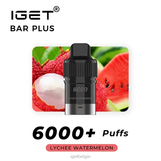 IGET Vape bar plus pod 6000 trekjes 806F255 lychee-watermeloen