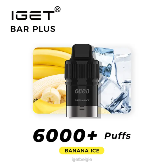 IGET Vape Online bar plus pod 6000 trekjes 806F264 bananen ijs