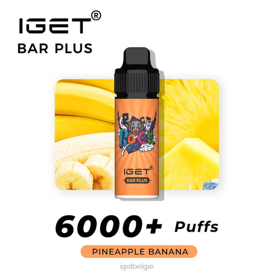 IGET Online bar plus - 6000 trekjes 806F600 ananas banaan