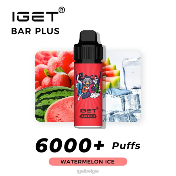IGET Store nicotinevrije reep plus vape-kit 806F373 watermeloen ijs